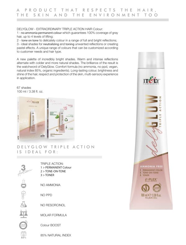 DELYGLOW Hair colour by Itely 100ml tube - Image 6